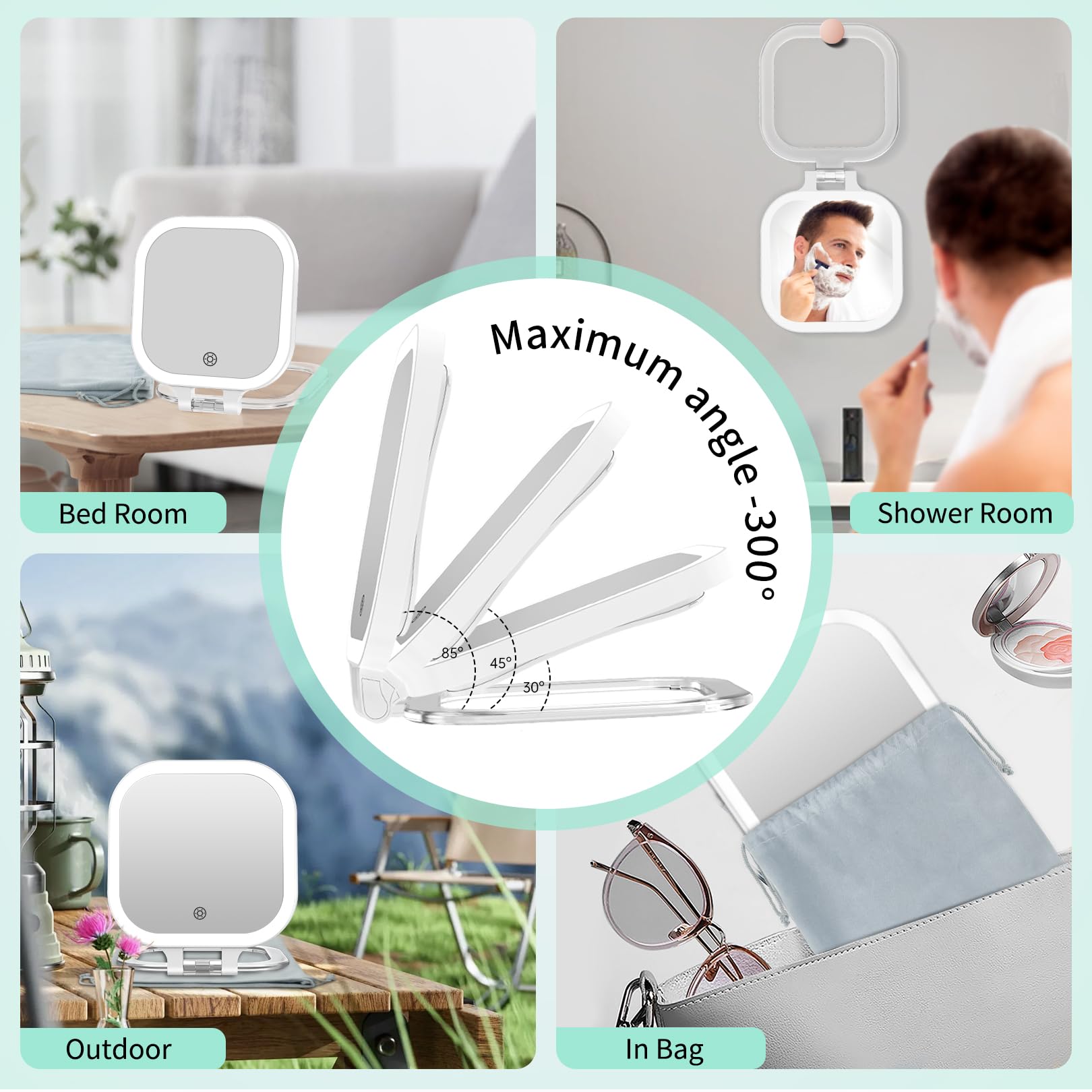 FASCINATE compact vanity dimensions for easy packing