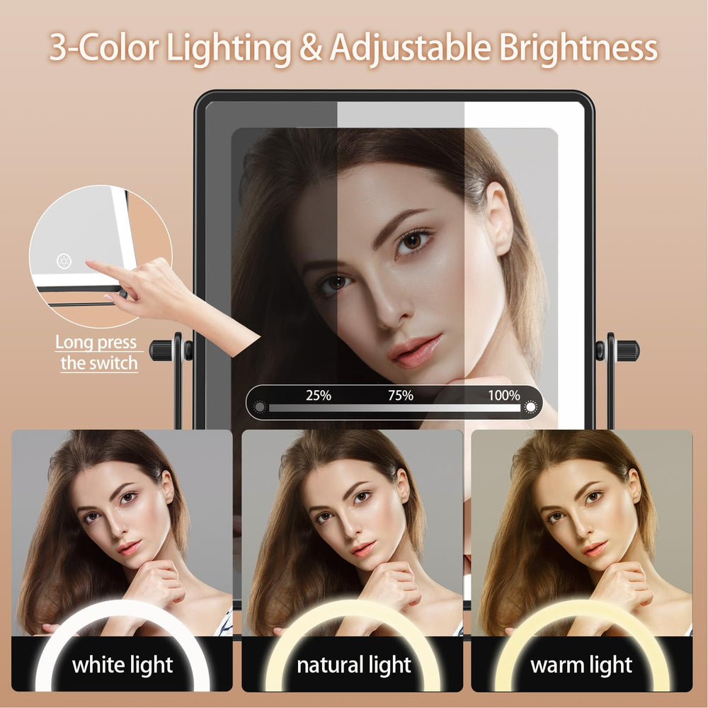 FASCINATE extended-arm 360-degree swivel provides flexible grooming angles.