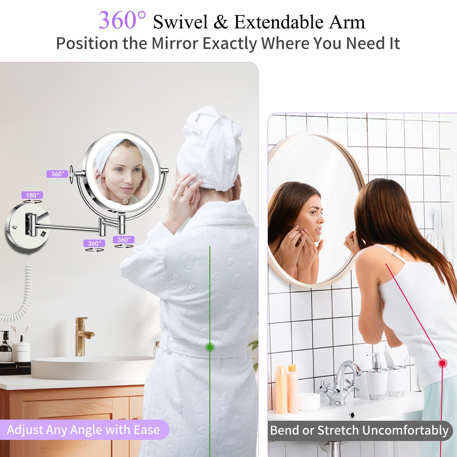 FASCINATE chrome-plated finish resists moisture for bathrooms.