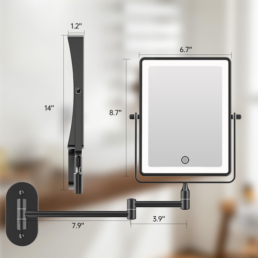 FASCINATE rechargeable 5000mAh mirror offers long battery life.