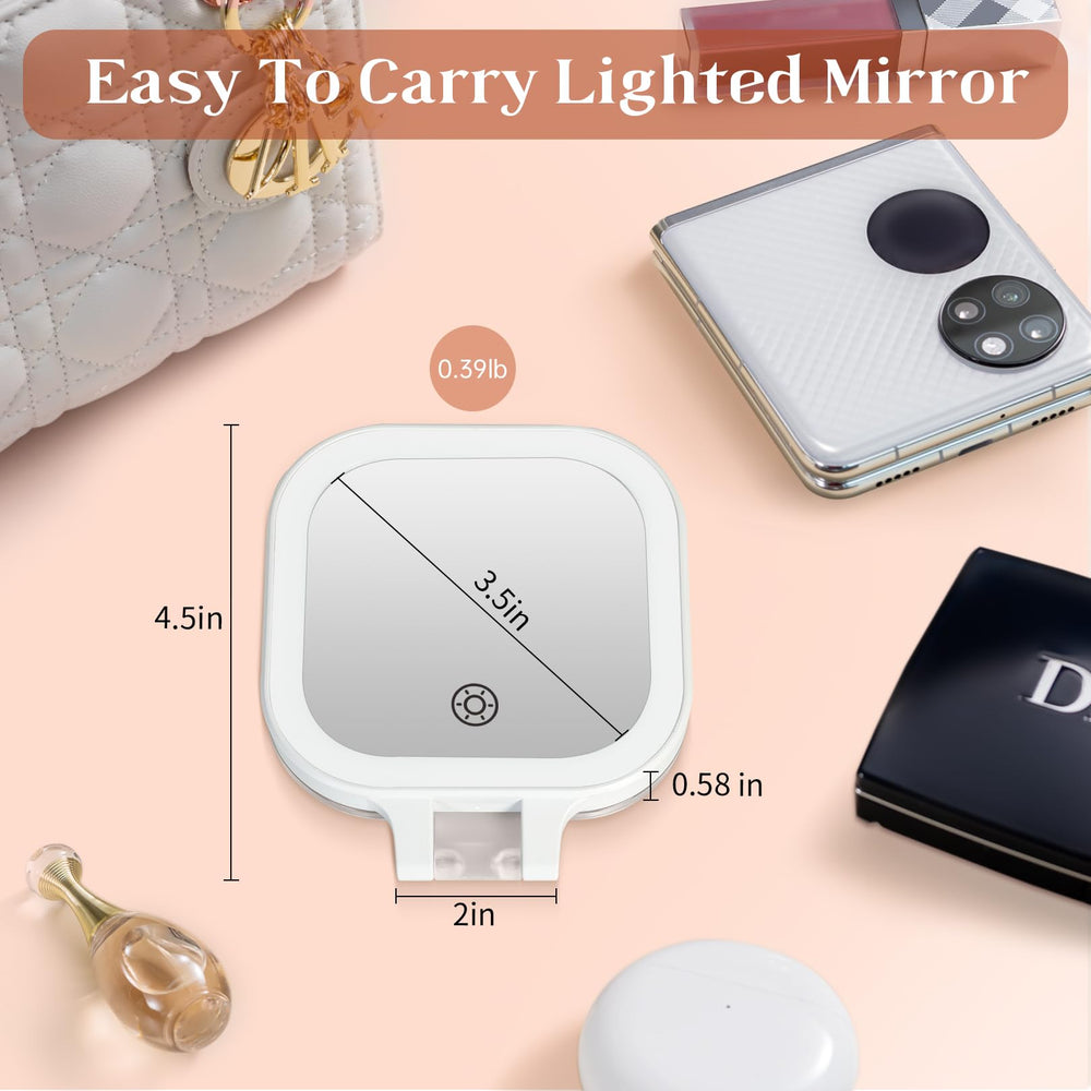 FASCINATE travel mirror compact dimensions fit in small bags