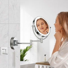FASCINATE wall-mounted mirror 1x side for natural daily grooming.
