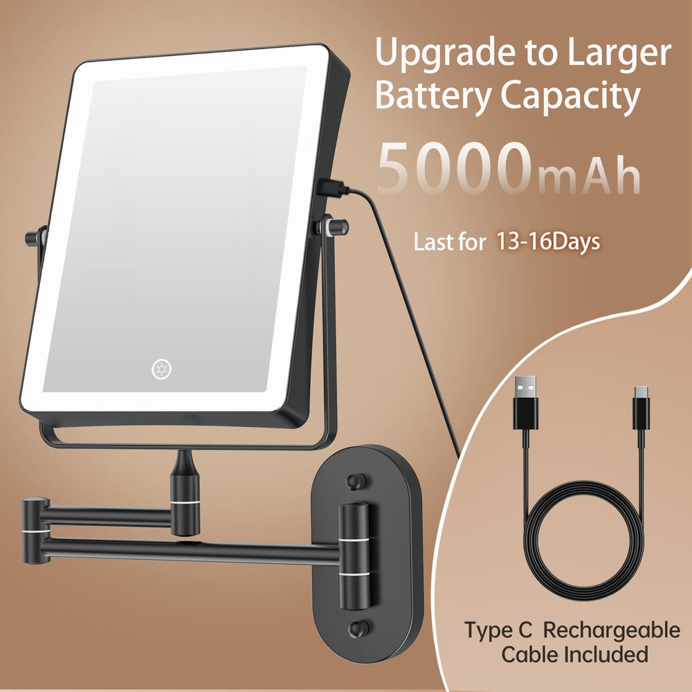 FASCINATE mirror with 1x/30x magnification for precise eye makeup.