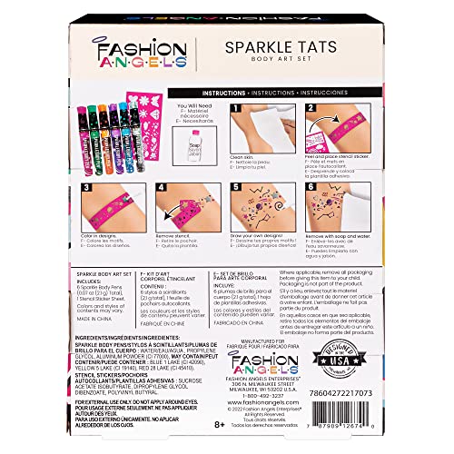 Fashion Angels Sparkle Tats marker silver shimmering ink for bold temporary tattoos
