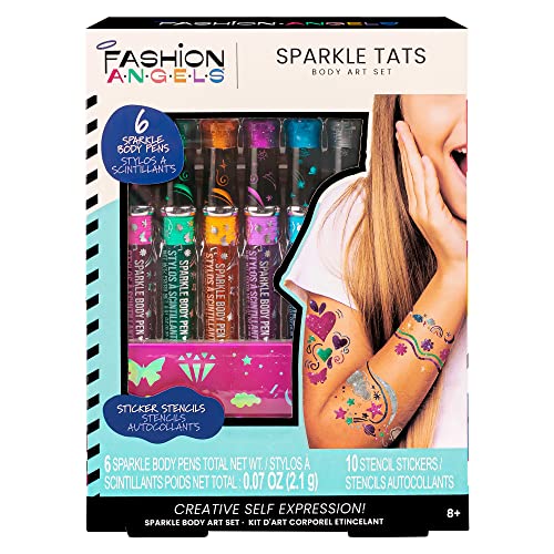 Fashion Angels Sparkle Tats stencil sheet for easy kid designs for tattoos
