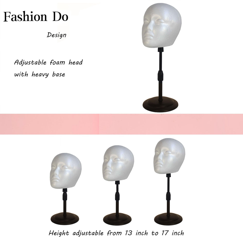 fashion-do foam head 21-inch maintains wig shape during styling