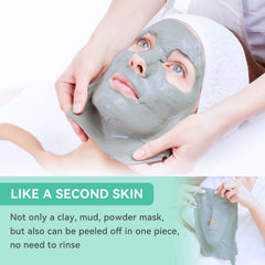 Fasplendor Tea Tree Peel-Off Jelly Mask application demonstrates easy mix-and-peel at home.
