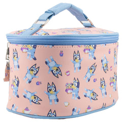Fast Forward Bluey makeup bag front view with playful print for quick on-the-go organizing.