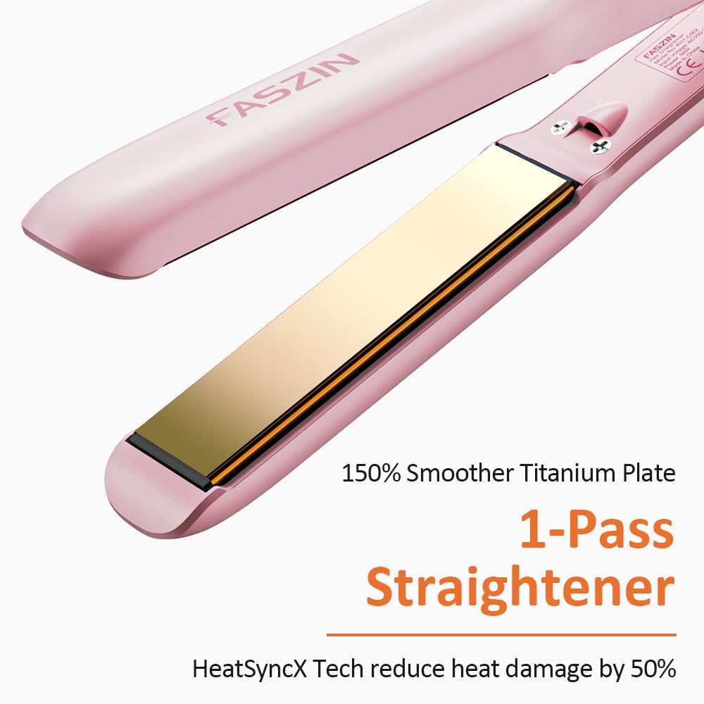 Faszin Pro Hair Straightener heats up in 20 seconds for quick styling.