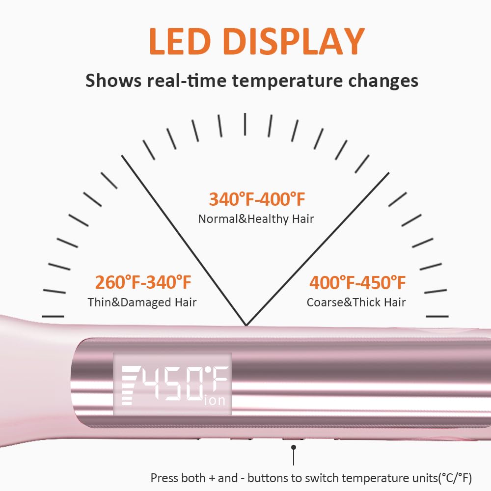 Faszin Pro Hair Straightener 360-degree cord for flexible styling.