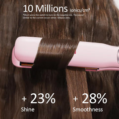 Faszin Pro Hair Straightener ion function reduces frizz for sleek results.