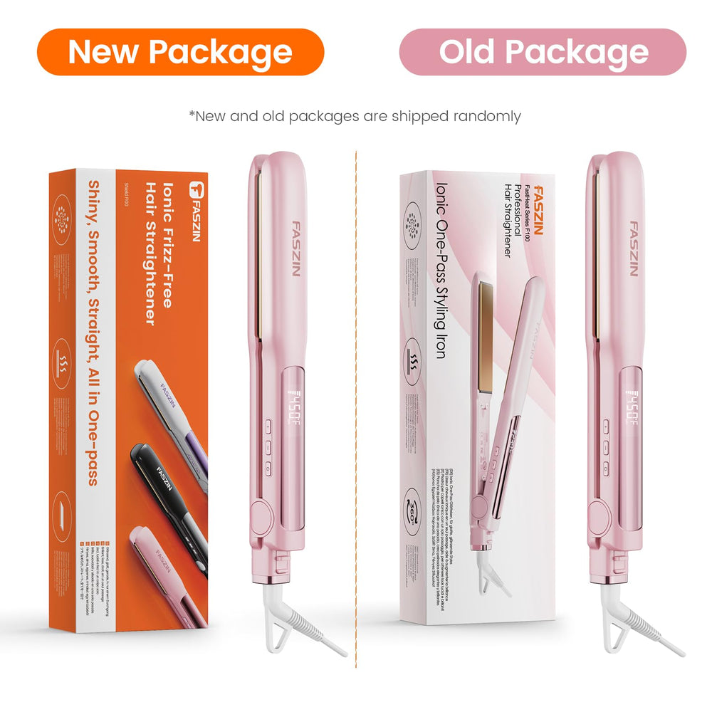 Faszin Pro Pink Straightener offers 2-in-1 styling in a vibrant finish.