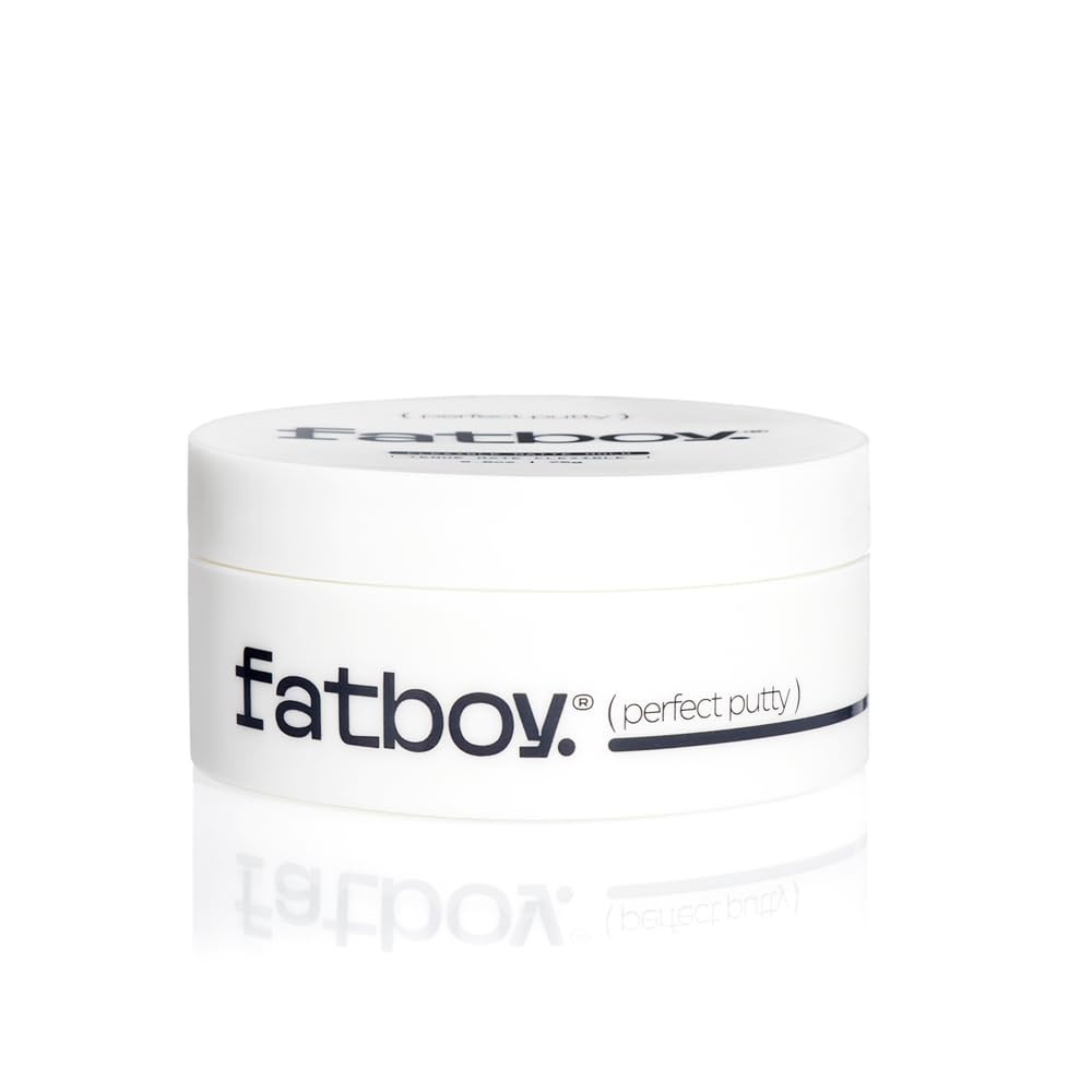 Fatboy Hair Perfect Putty tube showcases versatile styling for textured volume