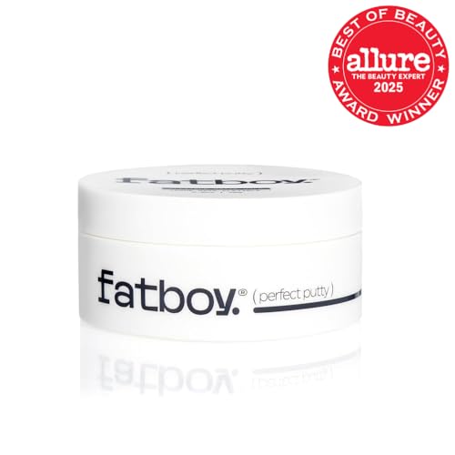 Fatboy Hair Putty hand application demonstrates smooth, pliable texture for easy styling