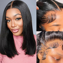 FATIAO 14-inch bob wig in human hair with natural shine for everyday wear