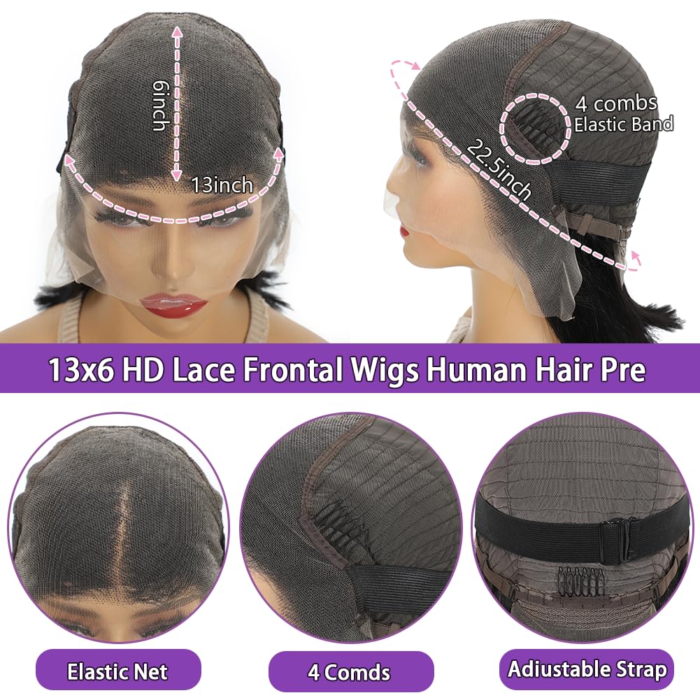 FATIAO glueless cap bob wig with adjustable strap for easy wear