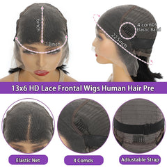 FATIAO glueless cap bob wig with adjustable strap for easy wear