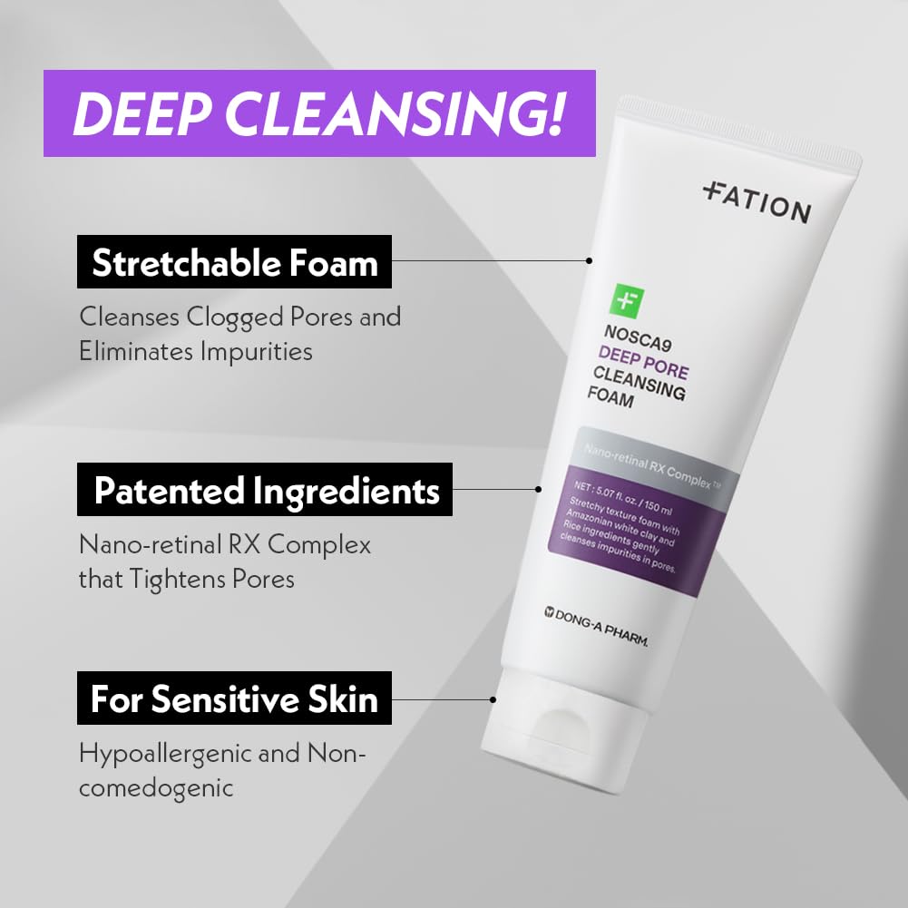 Fation Nosca9 foam texture closeup highlights airy stretchable cleansing foam