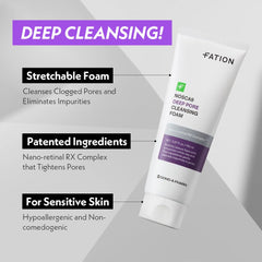 Fation Nosca9 foam texture closeup highlights airy stretchable cleansing foam