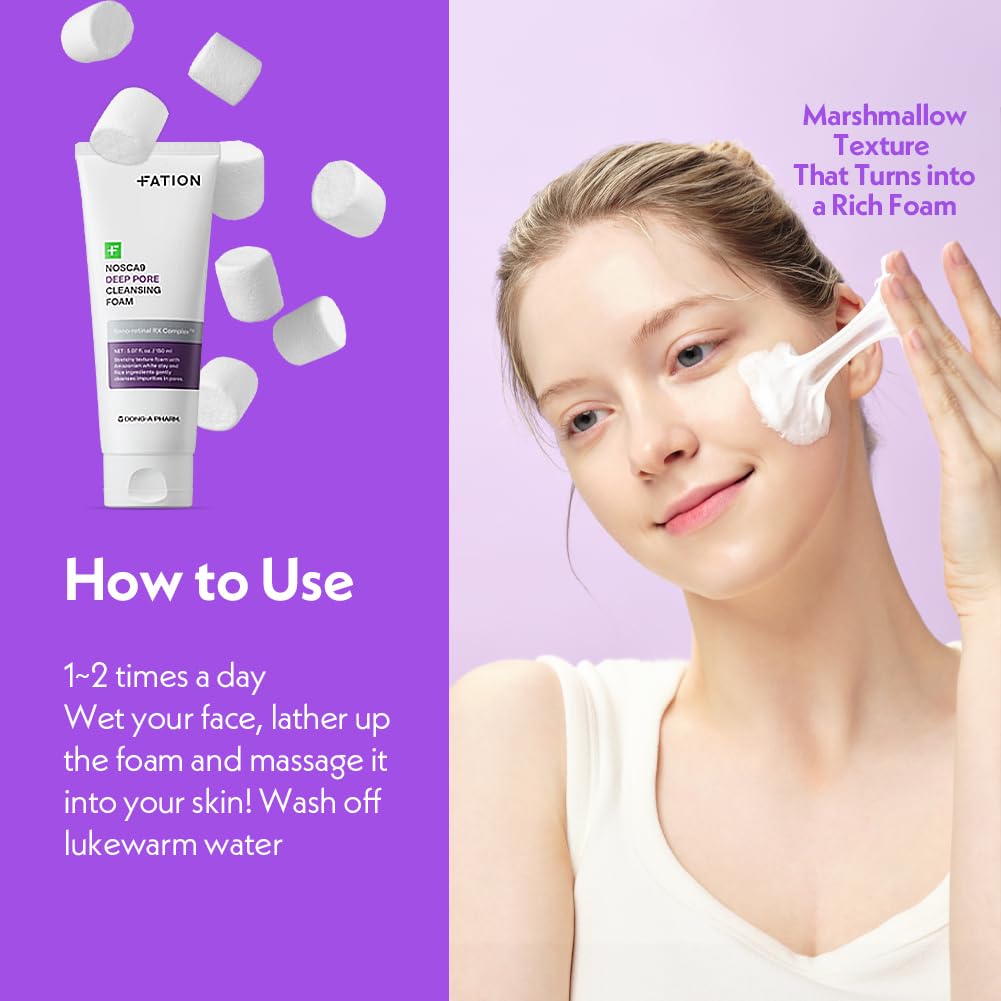 Fation Nosca9 white clay image shows impurity absorption for refreshed complexion