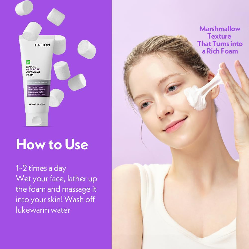 Fation Nosca9 white clay image shows impurity absorption for refreshed complexion