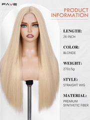 FAVE blonde wig simulated lace scalp image showing seamless hairline and skin-friendly comfort.