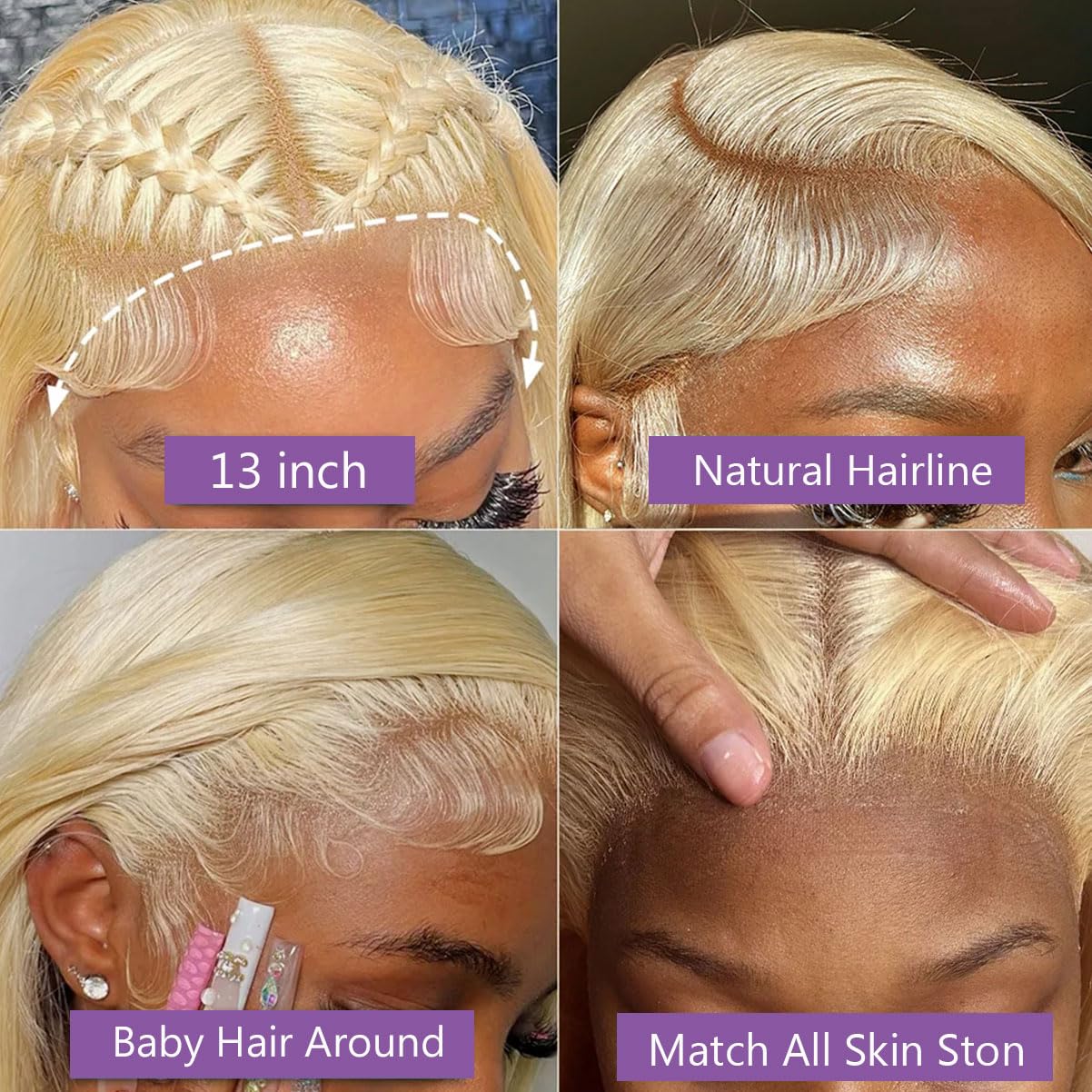 Fayniss glueless wig cap with adjustable straps for secure fit.