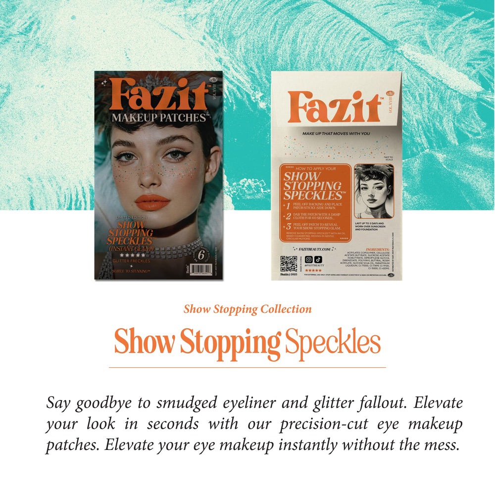 Fazit Glitter Makeup Patches Closeup highlights premium texture and color.