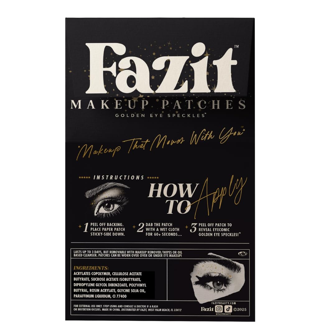 Fazit Golden Eye Speckles close-up glitter finish for festival glow