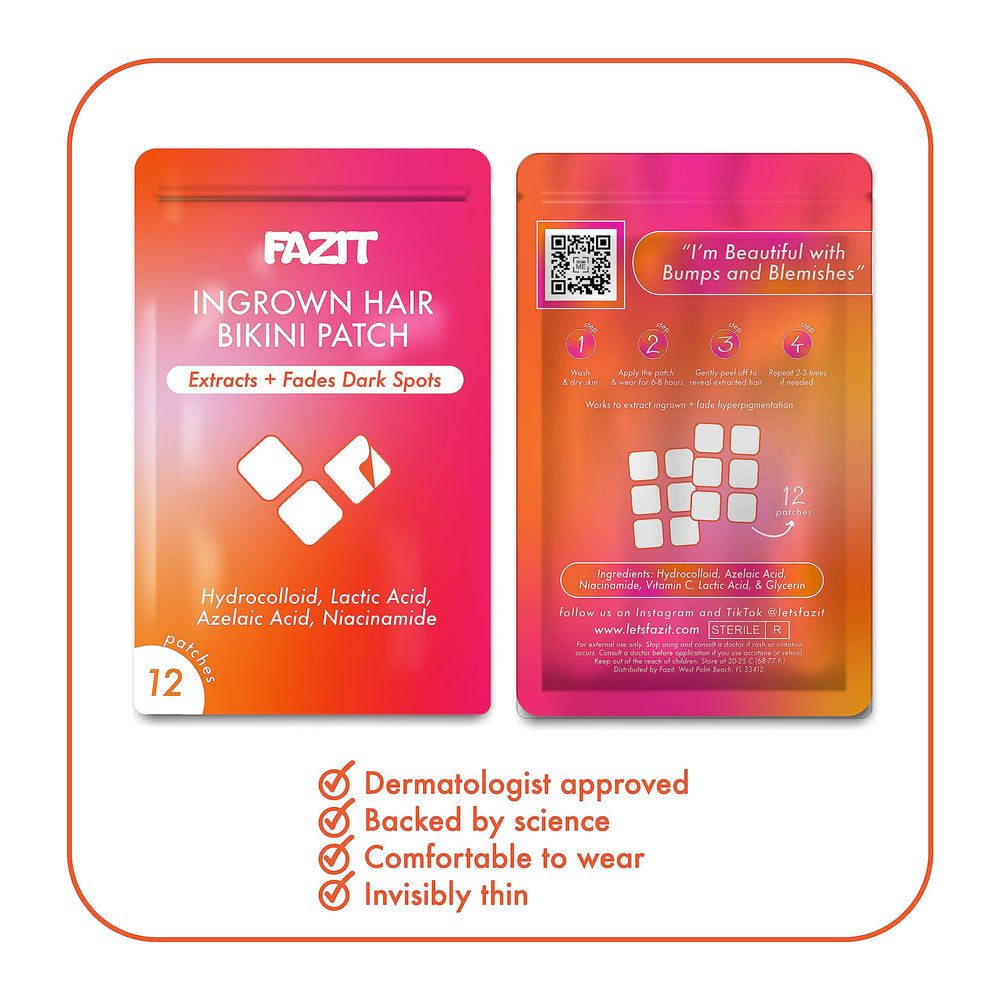 Fazit Ingrown Hair Pads removal patch closeup reveals smoother texture after use