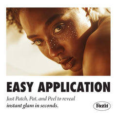Fazit makeup patches application steps—peel, apply, press for instant glow
