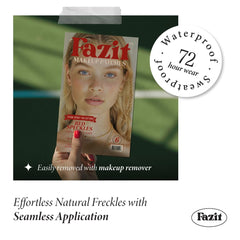 Fazit easy-application patch on skin with 60-second dab for quick glam