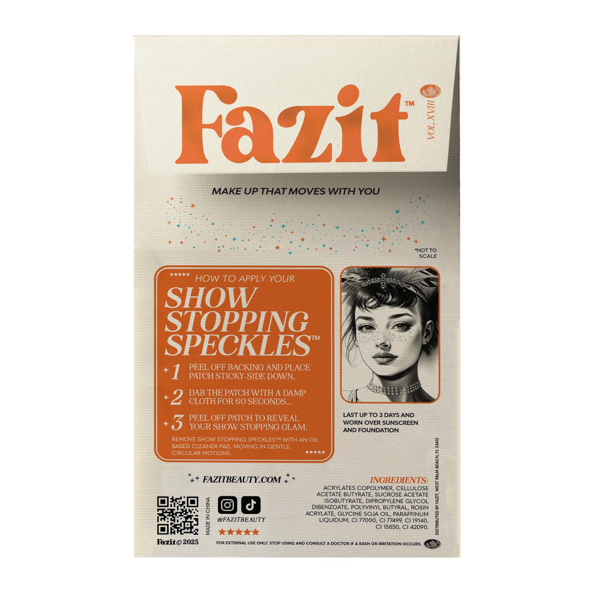 Fazit Makeup Patches Easy Application patch enables quick, skin-safe sparkle.