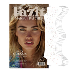 Fazit makeup patches faux freckles closeup with natural glitter for daily wear
