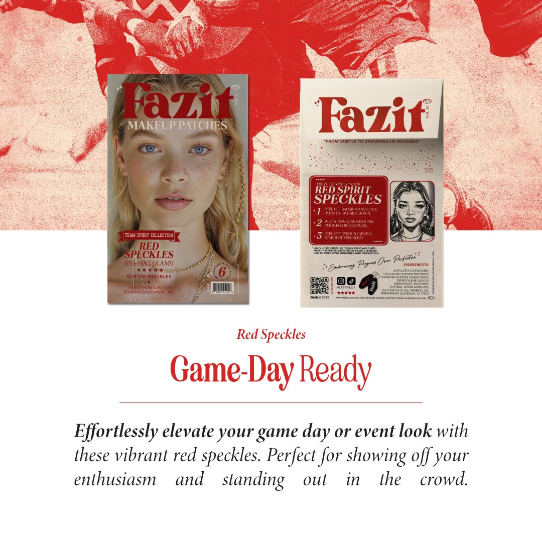 Fazit festival-look speckle patch adds playful sparkle safely