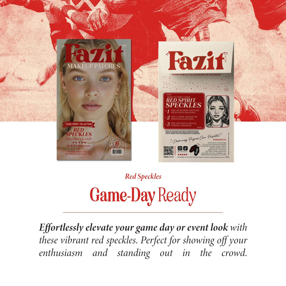 Fazit festival-look speckle patch adds playful sparkle safely