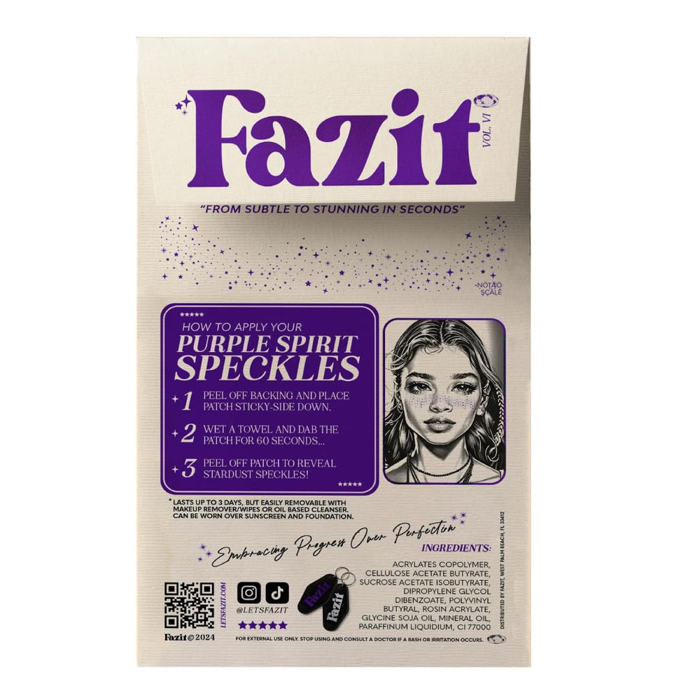 Fazit Makeup Patches glow-up hero shot highlights shimmering dots for creative looks