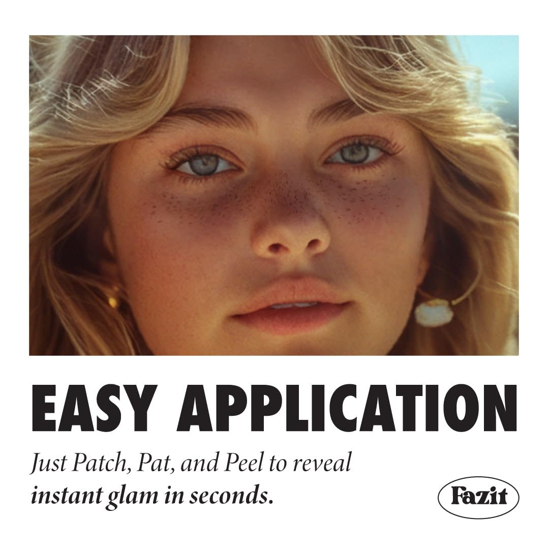 Fazit makeup patches long-lasting freckles shown on skin for all-day radiance
