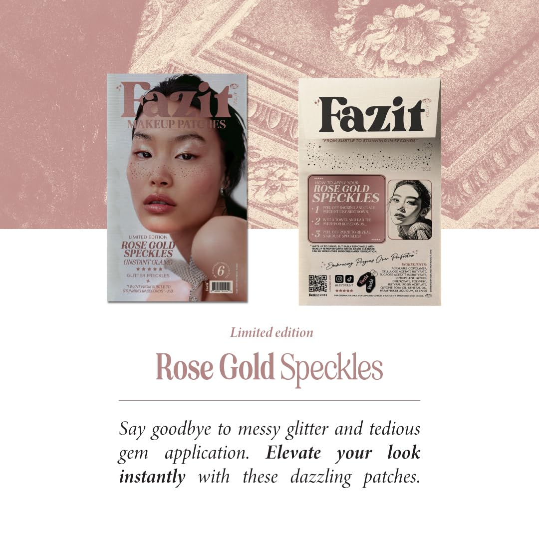 Fazit makeup patches party festival look with festive shimmer