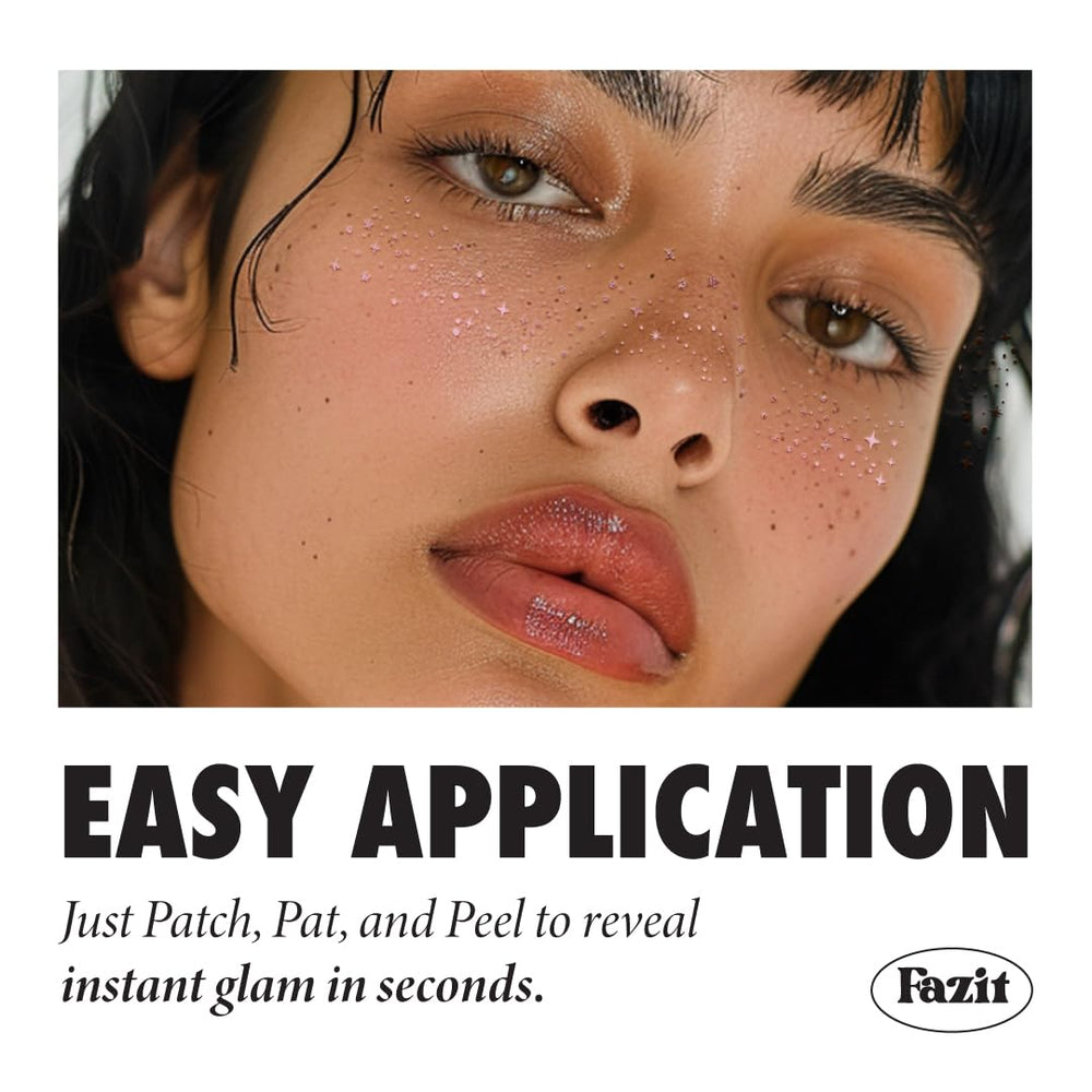 Fazit makeup patches rose gold speckles full-face glow for events