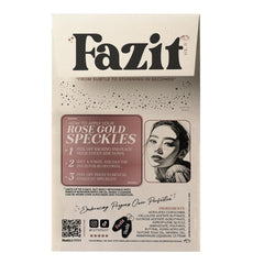 Fazit makeup patches rose gold speckles applied on cheek for subtle shimmer
