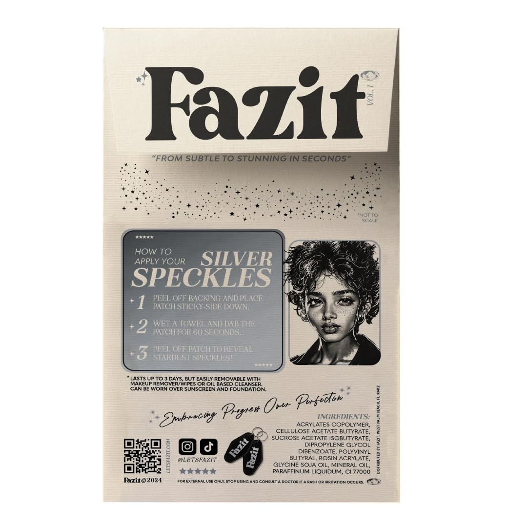 Fazit makeup patches silver-speckles on-cheek display subtle sparkle for everyday glow
