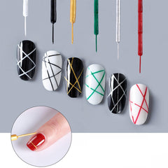 Fcozpjk gel polish enables French tips and intricate nail designs.