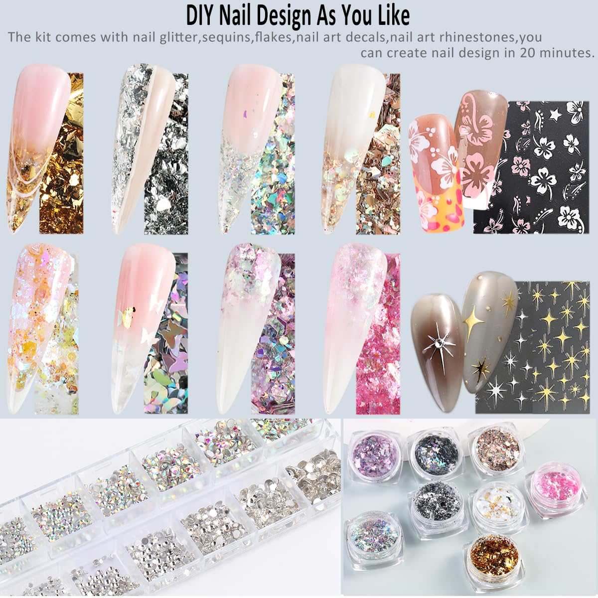 Fcozpjk nail art stickers for creative designs