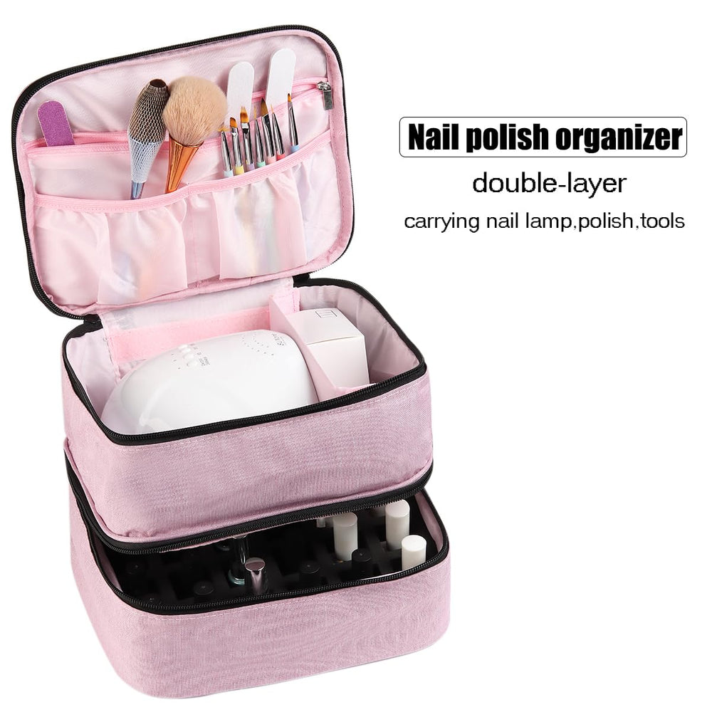 Fcozpjk Nail art tools pockets store clippers, files, and brushes securely.