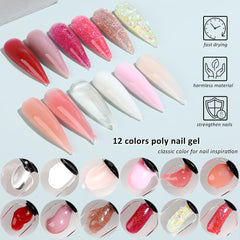 Fcozpjk twelve-color poly gel set for versatile designs