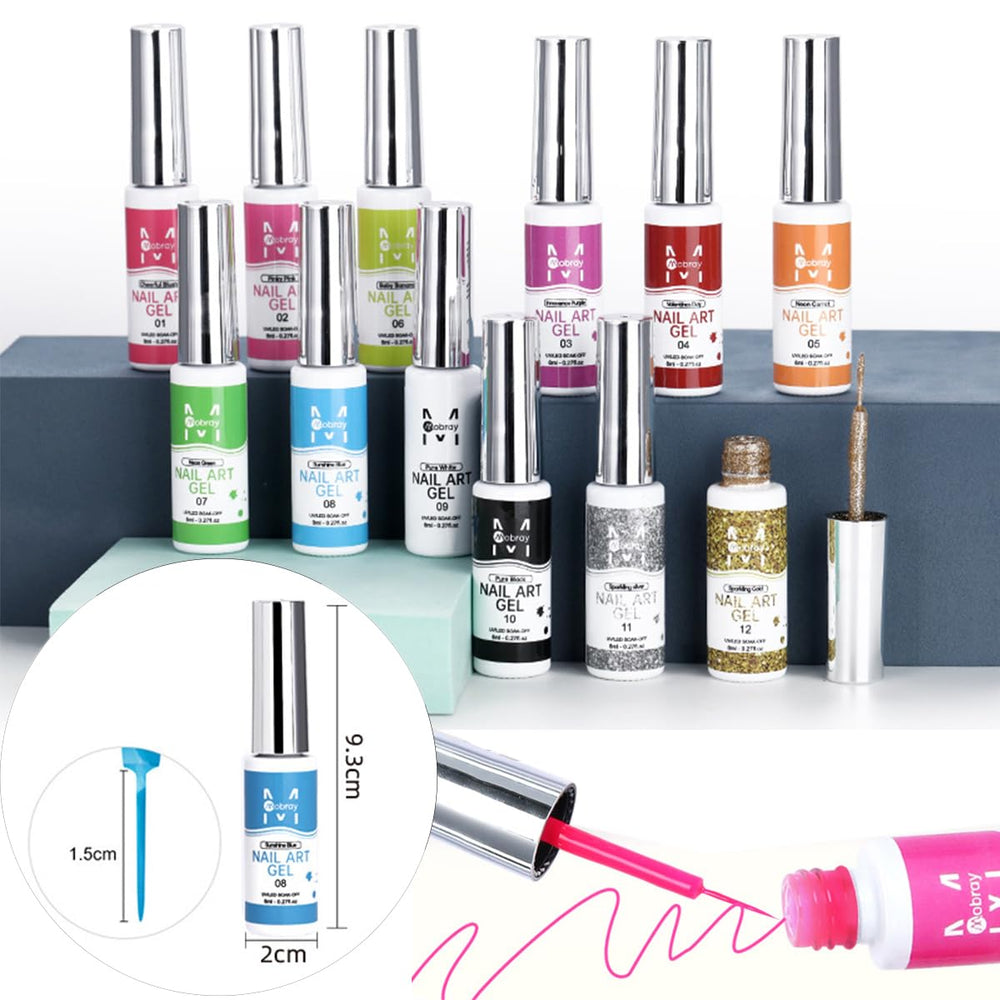 Fcozpjk thin brush helps paint delicate lines and swirls.