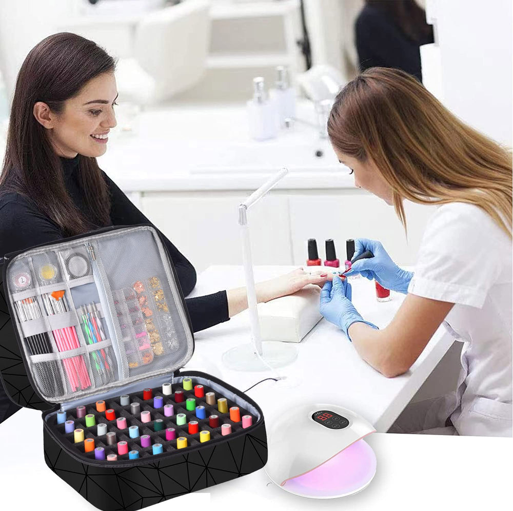 FCQQYWZ nail polish organizer travel-ready design for on-the-go manicures.