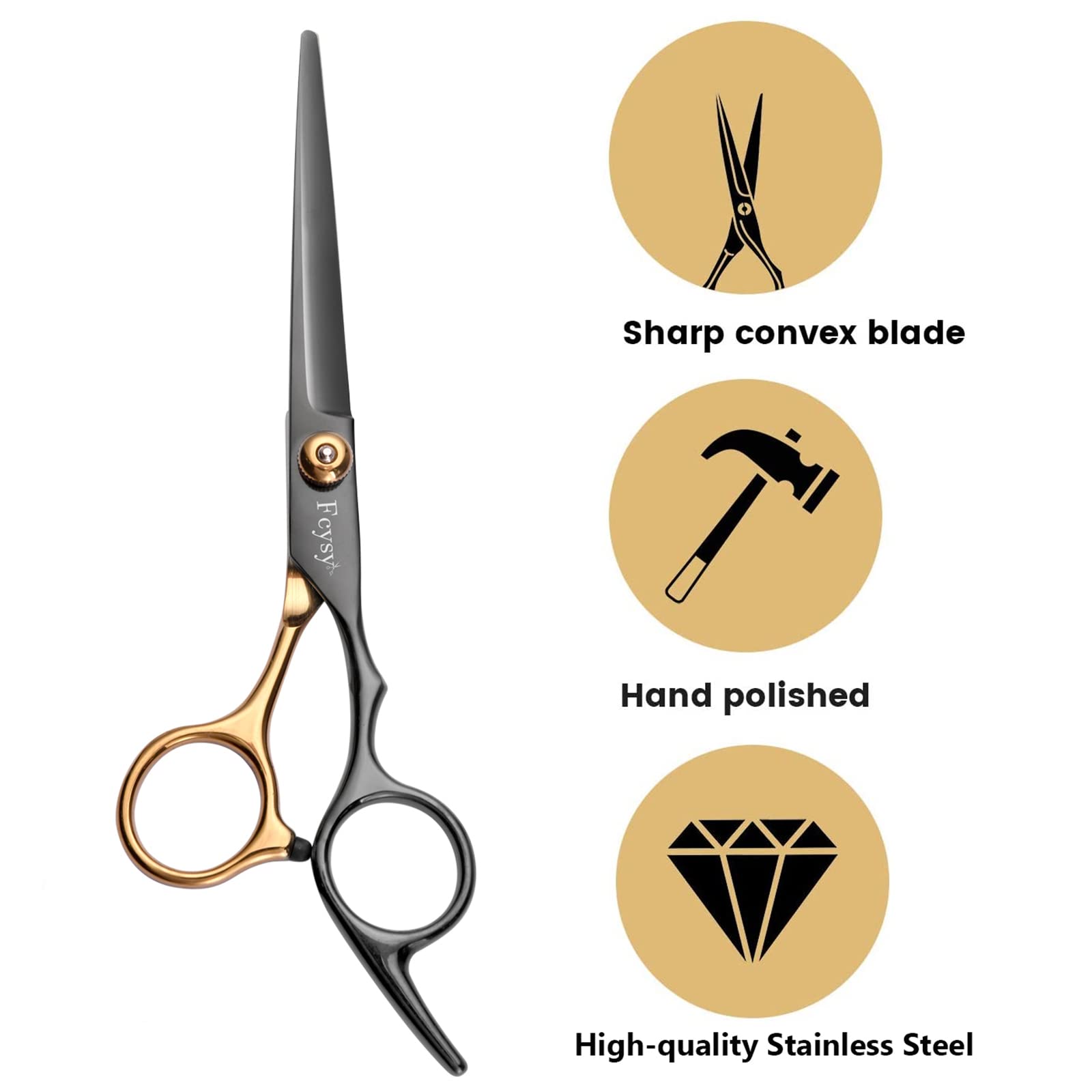 Fcysy hair razor comb in use for quick detangling and styling.