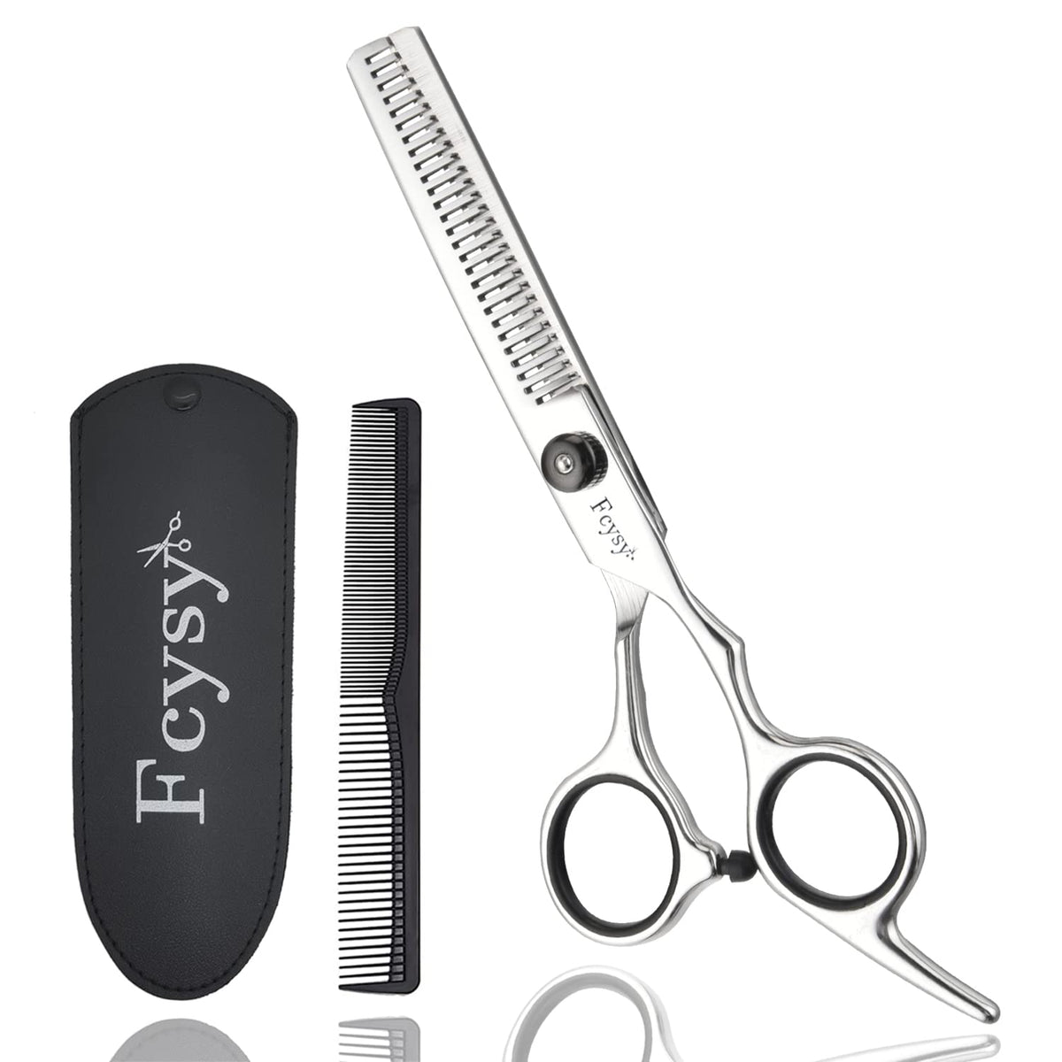 Fcysy thinning shears 6in with comb included for precise blending and easy styling